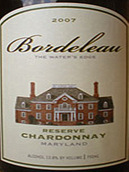 波德羅酒莊珍藏霞多麗干白葡萄酒(Boardeleau Reserve Chardonnay, Maryland, USA)