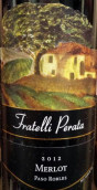 弗拉特利·佩拉塔酒莊梅洛干紅葡萄酒(Fratelli Perata Winery Merlot, Paso Robles, USA)