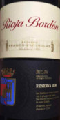 西班牙法蘭克酒莊里奧哈博頓珍藏紅葡萄酒(Bodegas Franco Espanolas Rioja Bordon Reserva, Rioja DOCa, Spain)