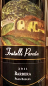 弗拉特利·佩拉塔酒莊巴貝拉干紅葡萄酒(Fratelli Perata Winery Barbera, Paso Robles, USA)