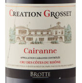 布諾特家族酒莊格羅塞特紅葡萄酒(Brotte Creation Grosset, Cairanne, France)