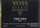 沃斯黑皮諾干紅葡萄酒(Voss Pinot Noir, Martinborough, New Zealand)