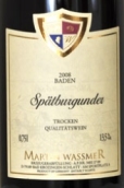 馬丁沃斯曼酒莊黑皮諾干紅葡萄酒(Weingut Martin Wassmer Spatburgunder QbA Trocken, Baden, Germany)