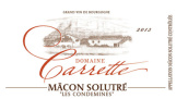 加黑特馬貢梭魯特勒斯康德明斯干白葡萄酒(Domaine Carrette Macon Soultre Les Condemines, Macon, France)