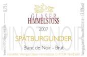 格拉澤黑皮諾白中黑干型起泡酒(Weingut Glaser Himmelstoss Spatburgunder Blanc de Noir-Brut, Franken, Germany)