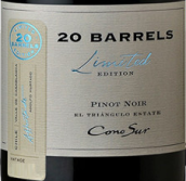 柯諾蘇20桶限量版黑皮諾紅葡萄酒(Cono Sur 20 Barrels Limited Edition Pinot Noir, Casablanca Valley, Chile)