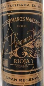 曼薩諾斯酒莊曼薩諾斯兄弟特級(jí)珍藏紅葡萄酒(Bodegas Manzanos Los Hermanos Manzanos Gran Reserva, Rioja DOCa, Spain)