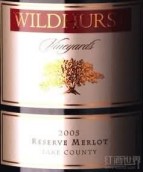 Wildhurst Reserve Merlot, Lake County, USA