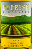 愛默生灰皮諾干白葡萄酒(Emerson Vineyards Pinot Gris, Willamette Valley, USA)