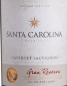 圣卡羅特級珍藏赤霞珠干紅葡萄酒(Santa Carolina Gran Reserva Cabernet Sauvignon, Maipo Valley, Chile)