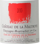 蒙特涅莊園獨享（夏山-蒙哈榭一級園）紅葡萄酒(Chateau de la Maltroye Clos du Chateau de la Maltroye Monopole Rouge, Chassagne-Montrachet 1er Cru, France)