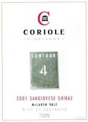 可利康杜福桑嬌維塞西拉混釀干紅葡萄酒(Coriole 'Contour Four' Sangiovese - Shiraz, McLaren Vale, Australia)