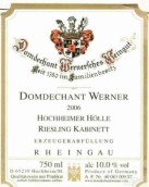 維爾納酒莊霍克海默霍利珍藏雷司令甜白葡萄酒(Domdechant Werner Hochheimer Holle Riesling Kabinett, Rheingau, Germany)