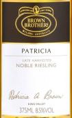 布琅兄弟帕秋莎雷司令贵腐甜白葡萄酒(Brown Brothers Patricia Noble Riesling, Victoria, Australia)