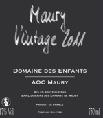 盎芬酒莊紅葡萄酒(Domaine des Enfants AOC Maury, Languedoc-Roussillon, France)