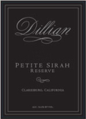 狄里安酒莊小西拉珍藏干紅葡萄酒(Dillian Wines Petite Sirah Reserve, Shenandoah Valley, USA)