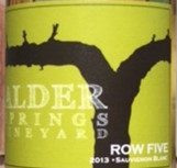 阿爾德斯普林五排系列長(zhǎng)相思干白葡萄酒(Alder Springs Vineyard Row Five Sauvignon Blanc, Mendocino County, USA)