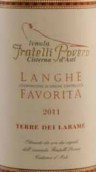 普維若朗格羅埃羅干白葡萄酒(Cantine Povero Langhe Favorita, Roero Superiore DOCG, Italy)