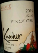 卡爾謝父子酒莊哈爾斯灰皮諾半甜白葡萄酒(Domaine Robert Karcher et Fils Pinot Gris Harth, Alsace, France)