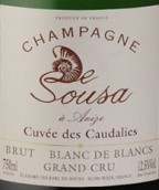 德索萨香槟科带列斯特酿顶级白中白起泡酒(Champagne De Sousa Cuvee des Caudalies Blanc de Blancs Grand Cru Brut, Champagne, France)