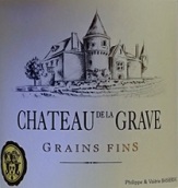 德拉格拉夫谷物之魂白葡萄酒(Chateau de la Grave Grains Fins Blanc, Cotes de Bourg, France)