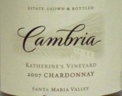 坎布瑞凱瑟瑞霞多麗干白葡萄酒(Cambria Katherine's Vineyard Chardonnay, Santa Maria Valley, USA)