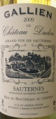 杜頓城堡伽利腐甜白葡萄酒(Gallien de Chateau Dudon, Sauternes, France)