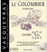 科隆比耶酒莊G特釀紅葡萄酒(Domaine du Colombier Cuvee G, Vacqueyras, France)