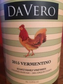 達(dá)唯洛酒莊沙茨家族葡萄園維蒙蒂諾干白葡萄酒(DaVero Schatz Family Vineyards Vermentino, California, USA)