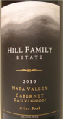 希爾家族酒莊阿特拉斯峰赤霞珠紅葡萄酒(Hill Family Estate Atlas Peak Cabernet Sauvignon, Napa Valley, USA)