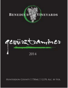 本尼迪斯瓊瑤漿干紅葡萄酒(Beneduce Vineyards Gewürztraminer, New Jersey, USA)