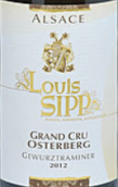 路易·斯普酒莊奧斯特堡瓊瑤漿白葡萄酒(Louis Sipp Osterberg Gewurztraminer, Alsace Grand Cru, France)