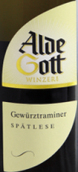 阿爾德·戈特瓊瑤漿晚收白葡萄酒(Alde Gott Gewurztraminer Spatlese, Baden, Germany)