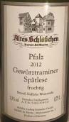 奧特酒莊瓊瑤漿晚收干白葡萄酒(Altes Schlokchen Gewuratraminer Spatlese, Pfalz, Germany)