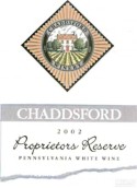 查德福頂級莊園珍藏干白葡萄酒(Chaddsford Winery Proprietors Reserve White, Pennsylvania, USA)