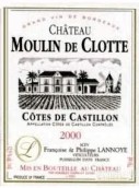 莫林柯洛特酒莊紅葡萄酒(Vignobles Lannoye Chateau Moulin de Clotte, Cotes de Castillon, France)