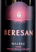 貝里森馬爾貝克干紅葡萄酒(Beresan Malbec, Walla Walla Valley, USA)