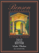 本森韻律干紅葡萄酒(Benson Estate Rhythem, Washington, USA)