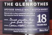 格蘭路思18年單一麥芽蘇格蘭威士忌(The Glenrothes 18 Year Old Single Malt Scotch Whisky, Speyside, UK)