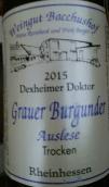 巴肯碩夫德克斯海默灰皮諾精選白葡萄酒(Weingut Bacchushof Dexheimer Doktor Grauer Burgunder Auslese Trocken, Rheinhessen, Germany)