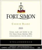 西蒙堡白詩南干白葡萄酒(Fort Simon Chenin Blanc, Stellenbosch, South Africa)