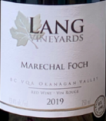 朗酒莊馬雷夏爾福熙紅葡萄酒(Lang Vineyards Marechal Foch, Canada)