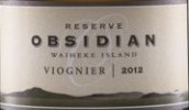 黑曜石珍藏維歐尼干白葡萄酒(Obsidian Reserve Viognier, Waiheke Island, New Zealand)