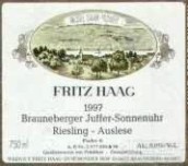 海格布朗伯哲朱弗日晷园6号雷司令精选白葡萄酒(Fritz Haag Brauneberger Juffer Sonnenuhr Riesling Auslese Fuder 6, Mosel, Germany)