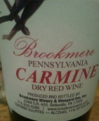 布魯克米爾酒莊卡敏紅葡萄酒(Brookmere Winery Carmine, Pennsylvania, USA)