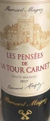 拉圖嘉利城堡沉思紅葡萄酒(Les Pensees De La Tour Carnet, Haut-Medoc, France)