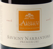 達哈瑞酒莊納斑桐（薩維尼一級園）紅葡萄酒(Domaine d'Ardhuy Les Narbantons, Savigny-Les-Beaune Premier Cru, France)