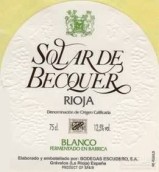 Bodegas Escudero Solar de Becquer Blanco Fermentado en Barrica, Rioja DOCa, Spain