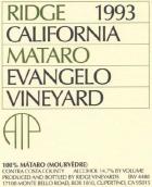 山脊酒莊伊萬杰洛莊園馬塔羅紅葡萄酒(Ridge Vineyards Evangelo Vineyards Mataro Mourvedre, California, USA)