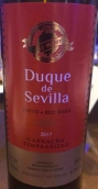 阿拉貢酒莊塞維利亞公爵歌海娜-丹魄紅葡萄酒(Bodegas Aragonesas Duque de Sevilla Garnacha Tempranillo, Campo de Borja, Spain)